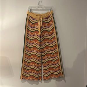 Colorful Geometric Knit Pants